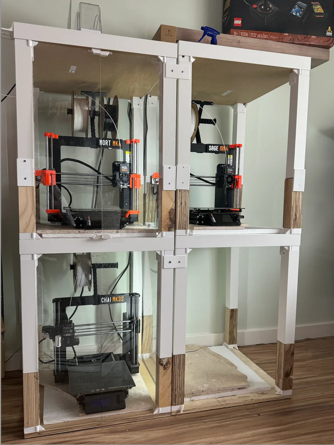 Efficient, Affordable, and Scalable 3D Printer Farm Enclosure Setup