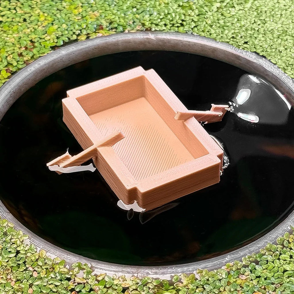 Wooden Boat Mining Floating Tank Decor