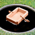 Wooden Boat Mining Floating Tank Decor