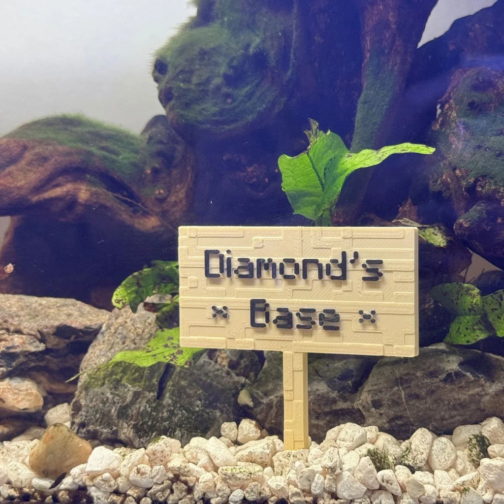Personalized Wooden Block Mining Game Sign For Aquariums