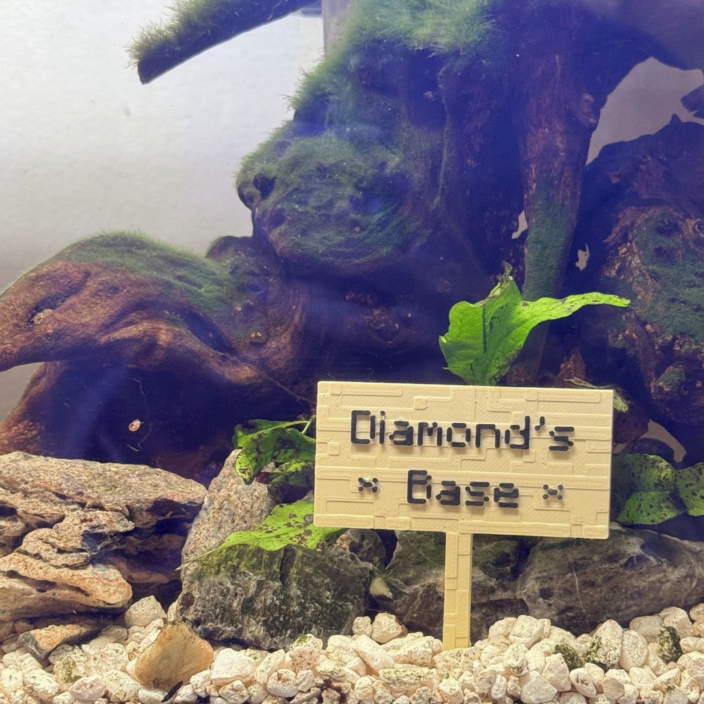 Personalized Wooden Block Mining Game Sign For Aquariums