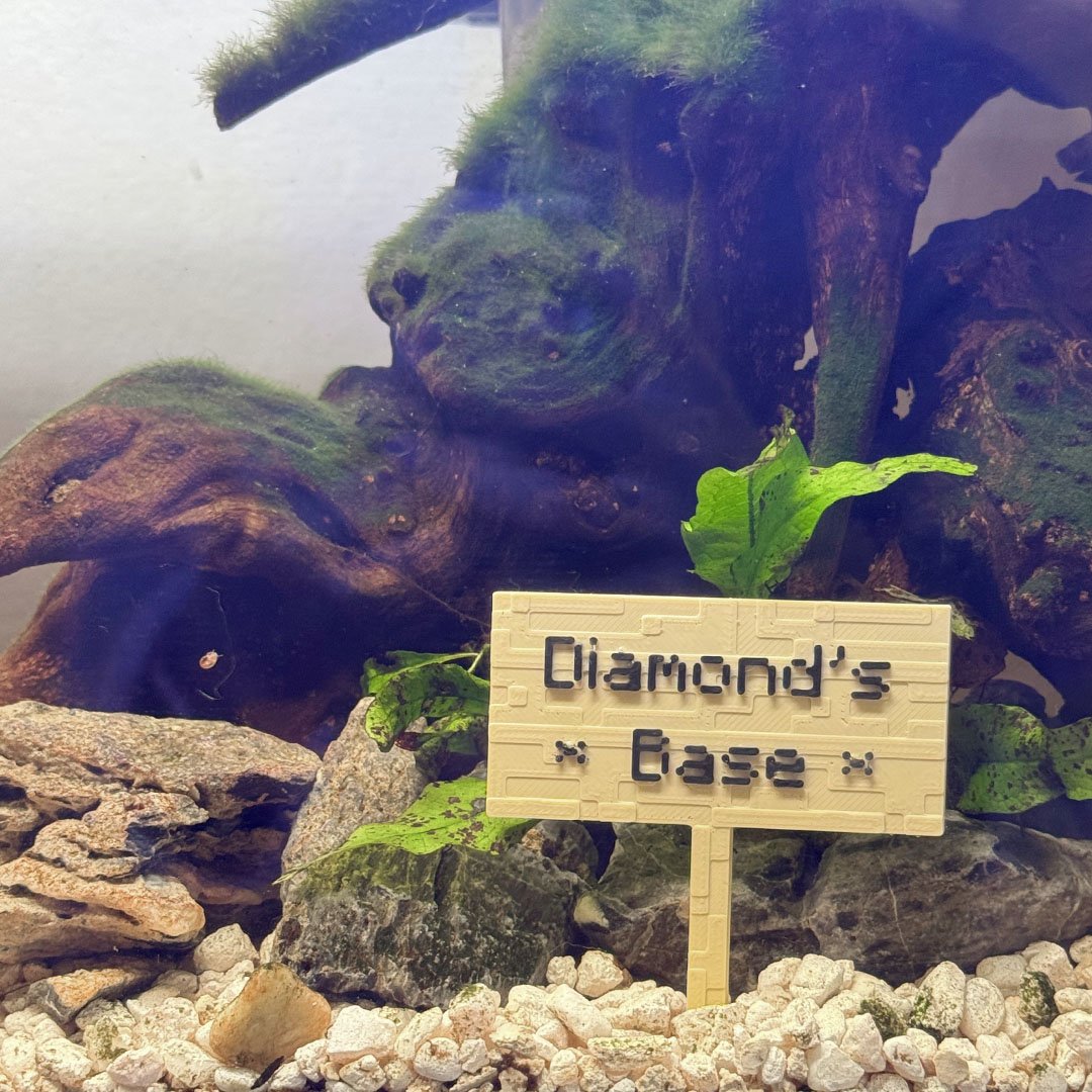 Personalized Wooden Block Mining Game Sign For Aquariums