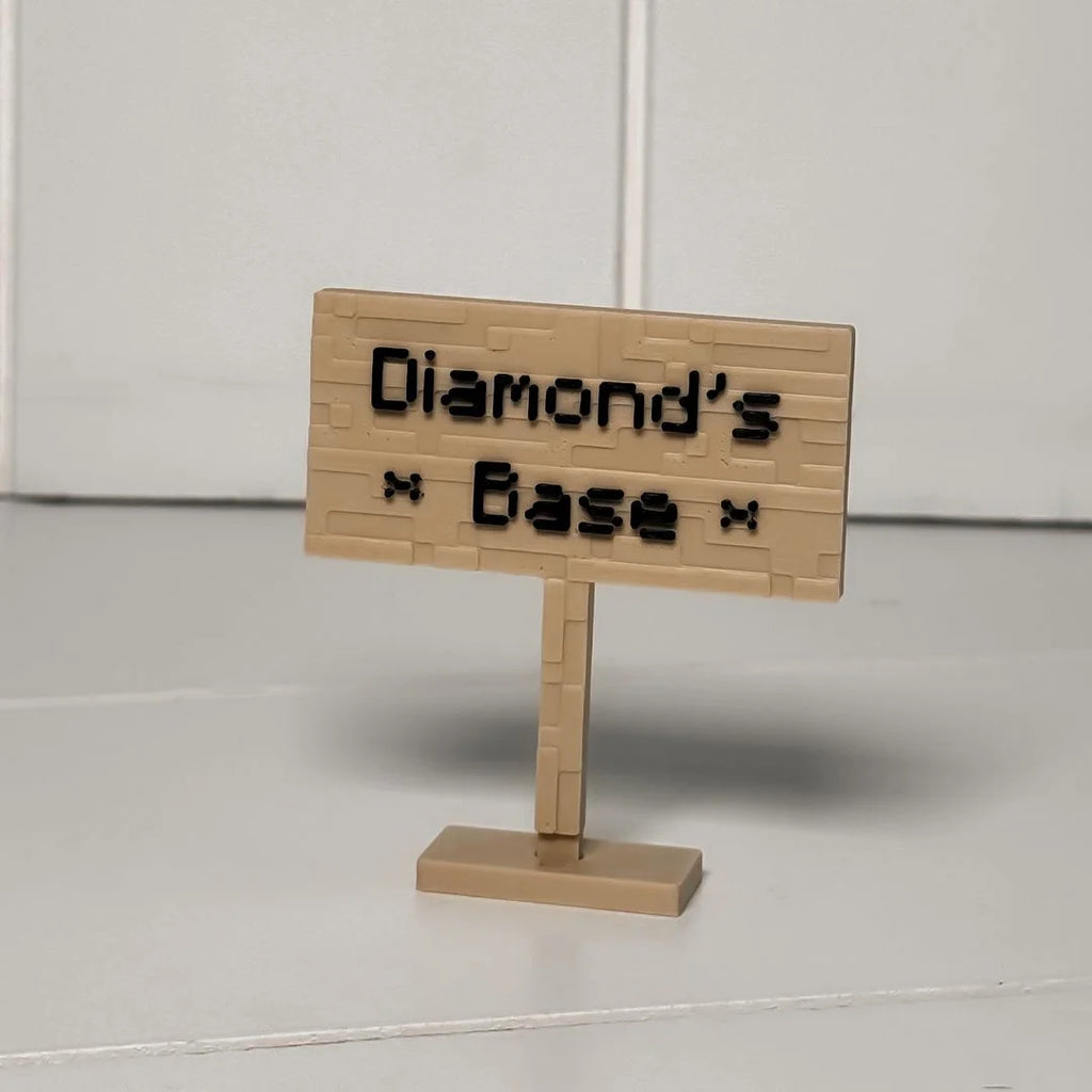 Personalized Wooden Block Mining Game Sign For Aquariums