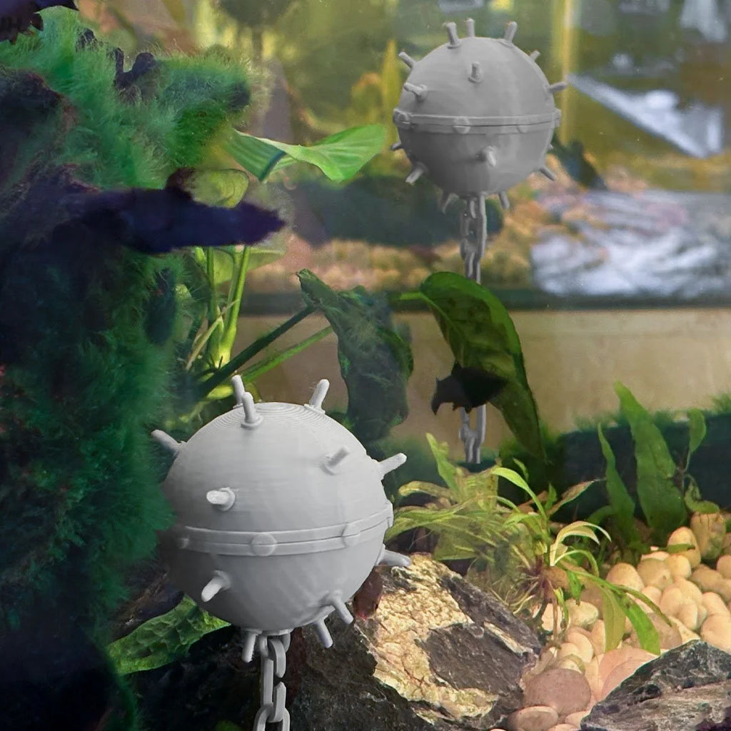 WWII Floating Naval Mine Aquarium Decoration
