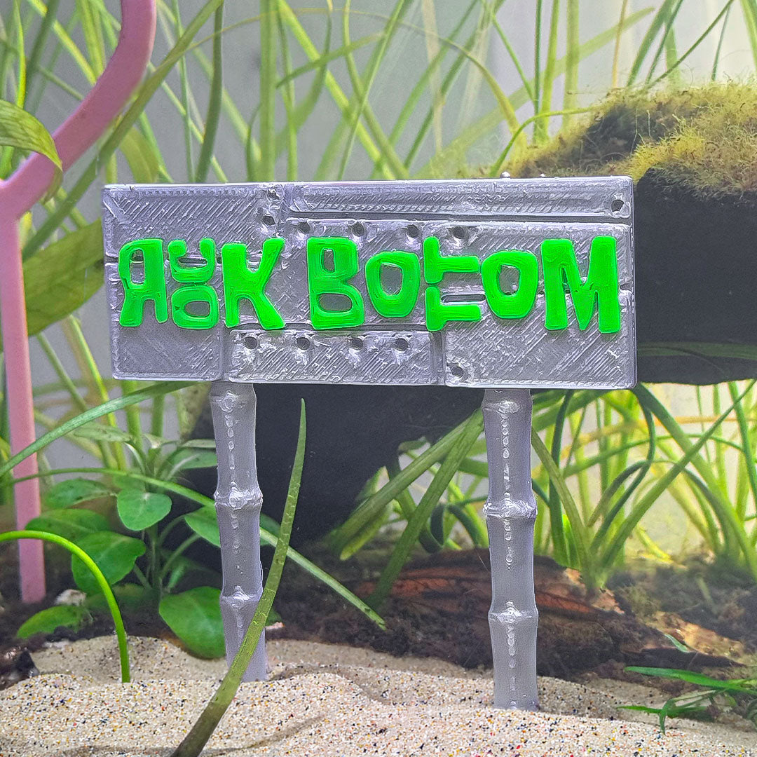 Rockbottom Aquarium Sign