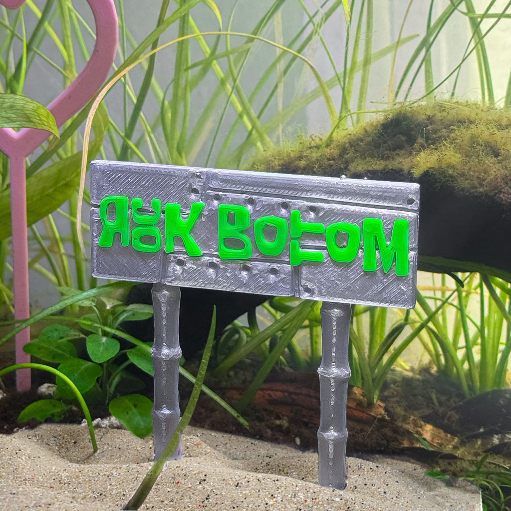 Rockbottom Aquarium Sign