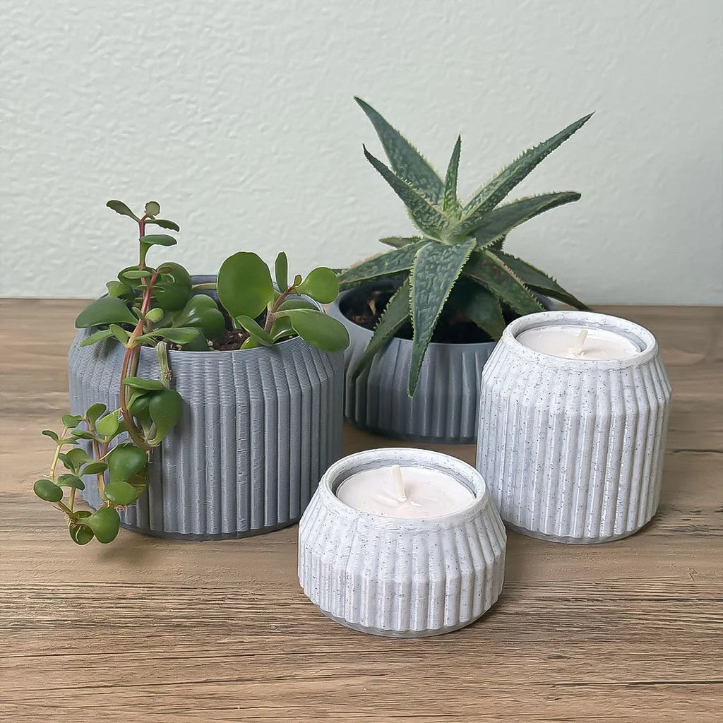 Minimalist Ribbed Planter
