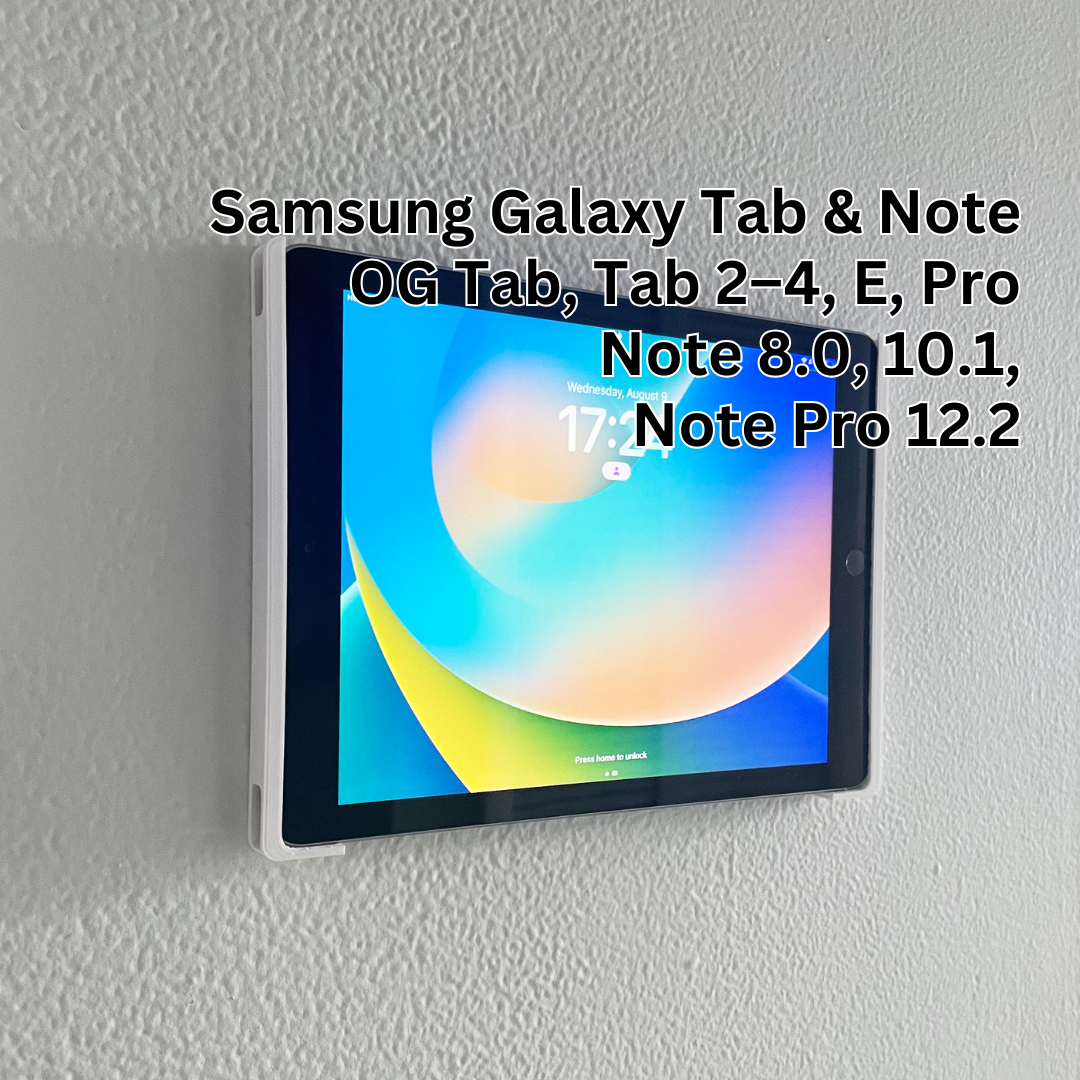 Sleek Samsung Galaxy Tab & Note Wall Mount — Older Models — model selection overview