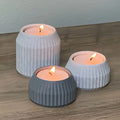 Minimalist Ribbed Tea Candle Holder