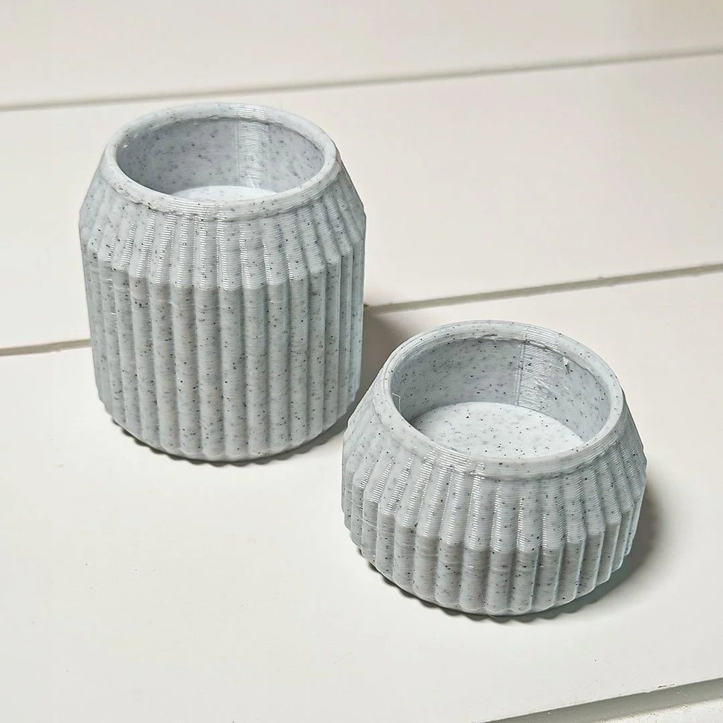 Minimalist Ribbed Tea Candle Holder