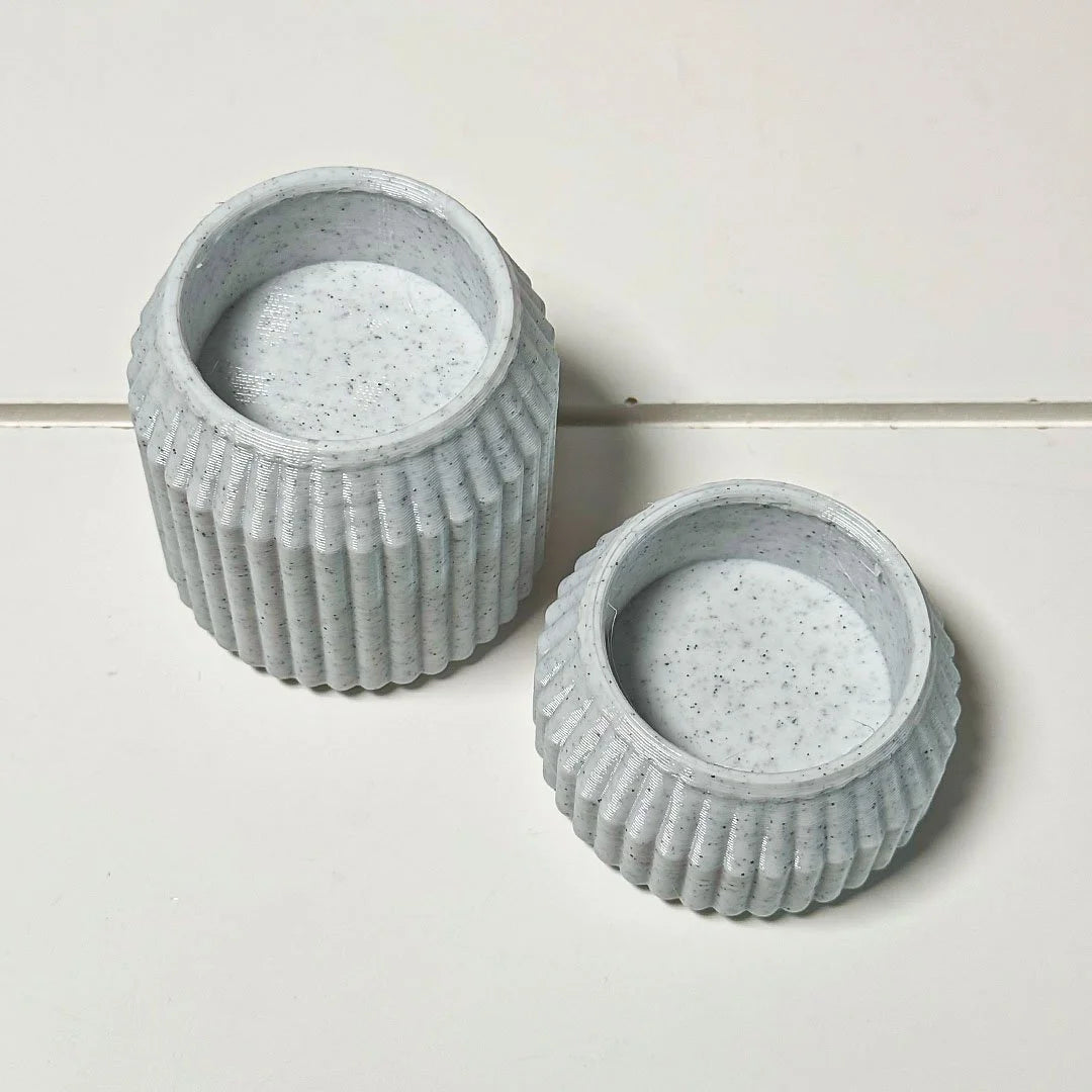 Minimalist Ribbed Tea Candle Holder